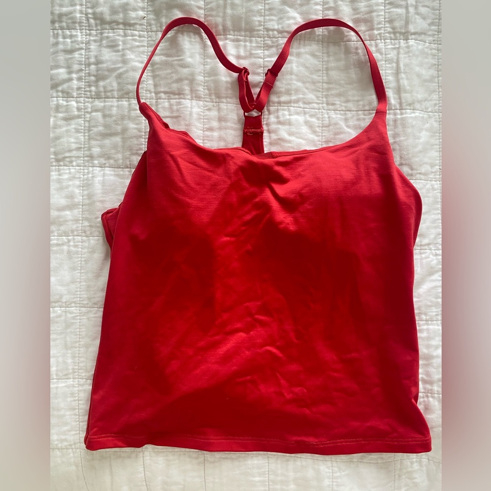 Outdoor Voice TechSweat Move Free Tank in Poppy Red
